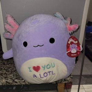 Monica the axolotl valentines squishmallow
